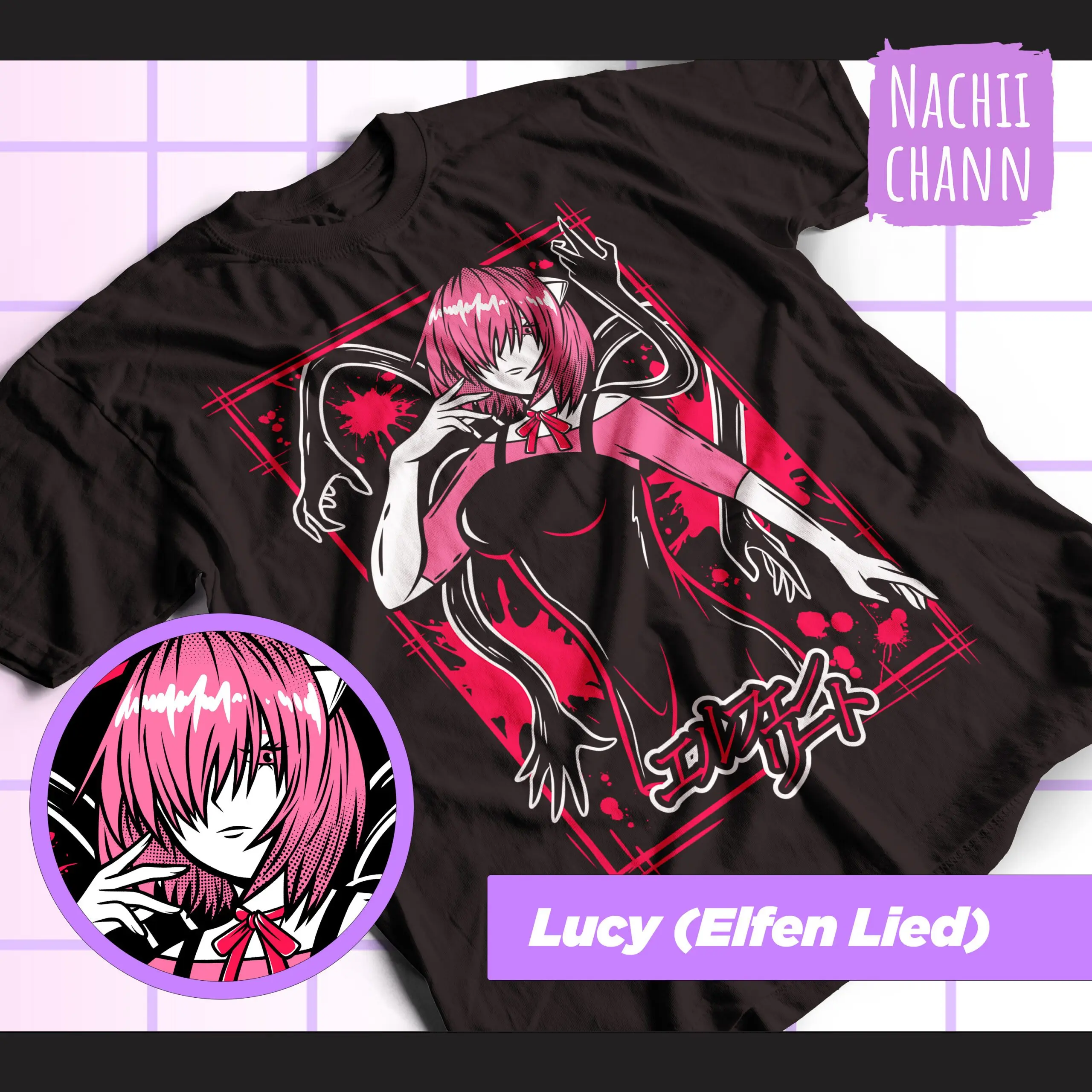 

Lucy (Elfen Lied) Anime cotton shirt