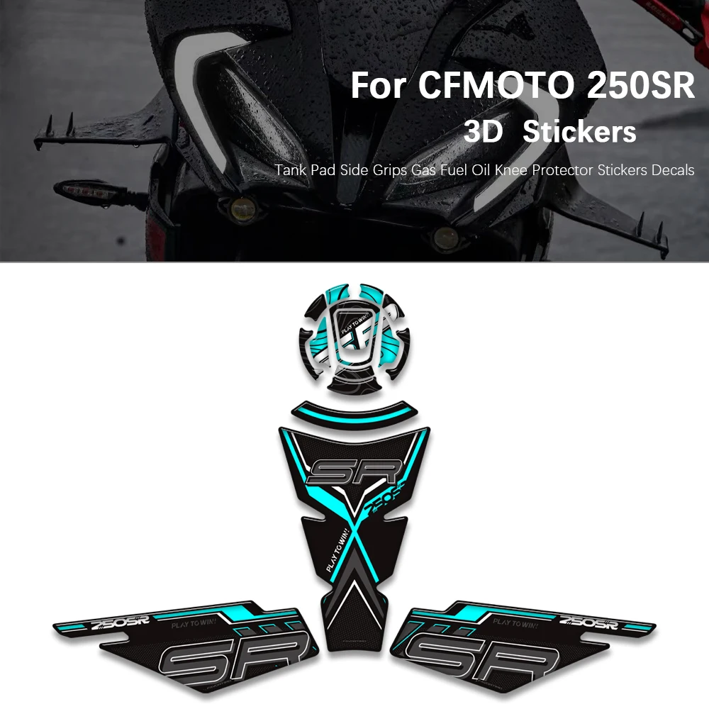 

Motorcycle For CFMOTO CF MOTO 250SR 250 SR Accessories Tank Pad Side Grips Gas Fuel Oil Knee Protector Stickers Decals sr 250