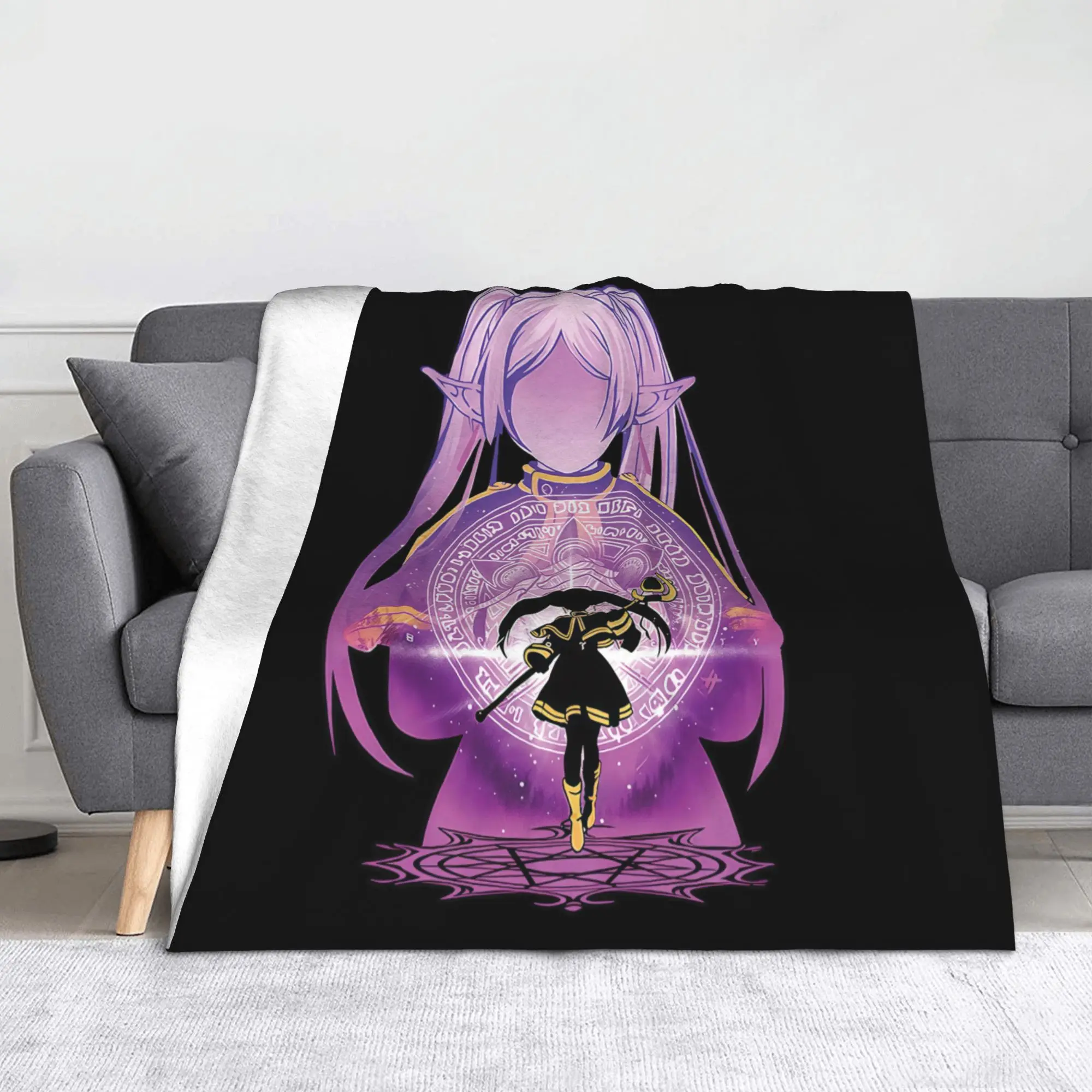 Frierens Beyond Journey's End Anime Blanket Fleece  Print  Soft Throw Blankets for Bed Rug Piece