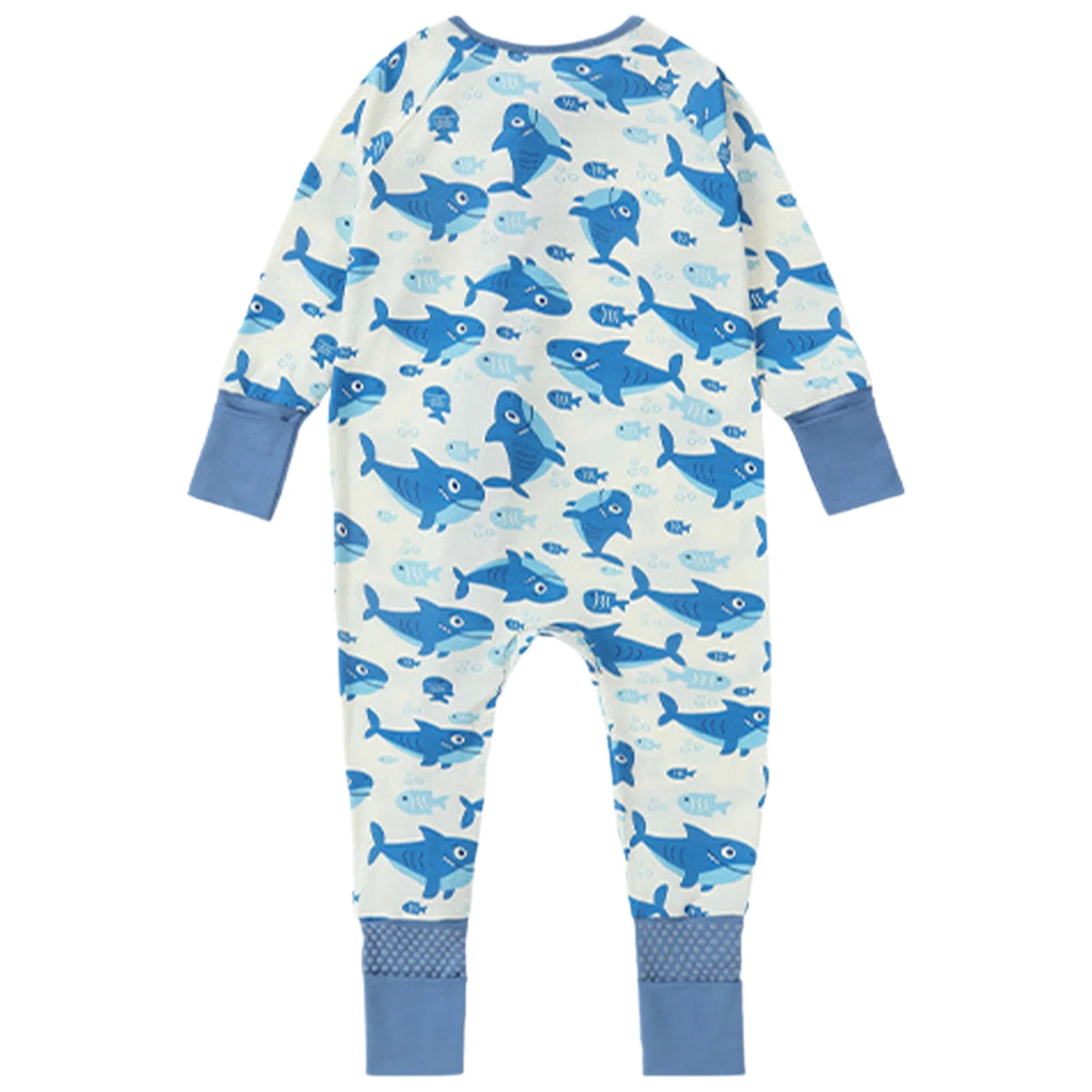Baby Boys Girls Cute Printed Romper Pajamas Long Sleeve Zipper Footed Jumpsuit Spring Autumn Sleepwear Homewear Birthday Gift