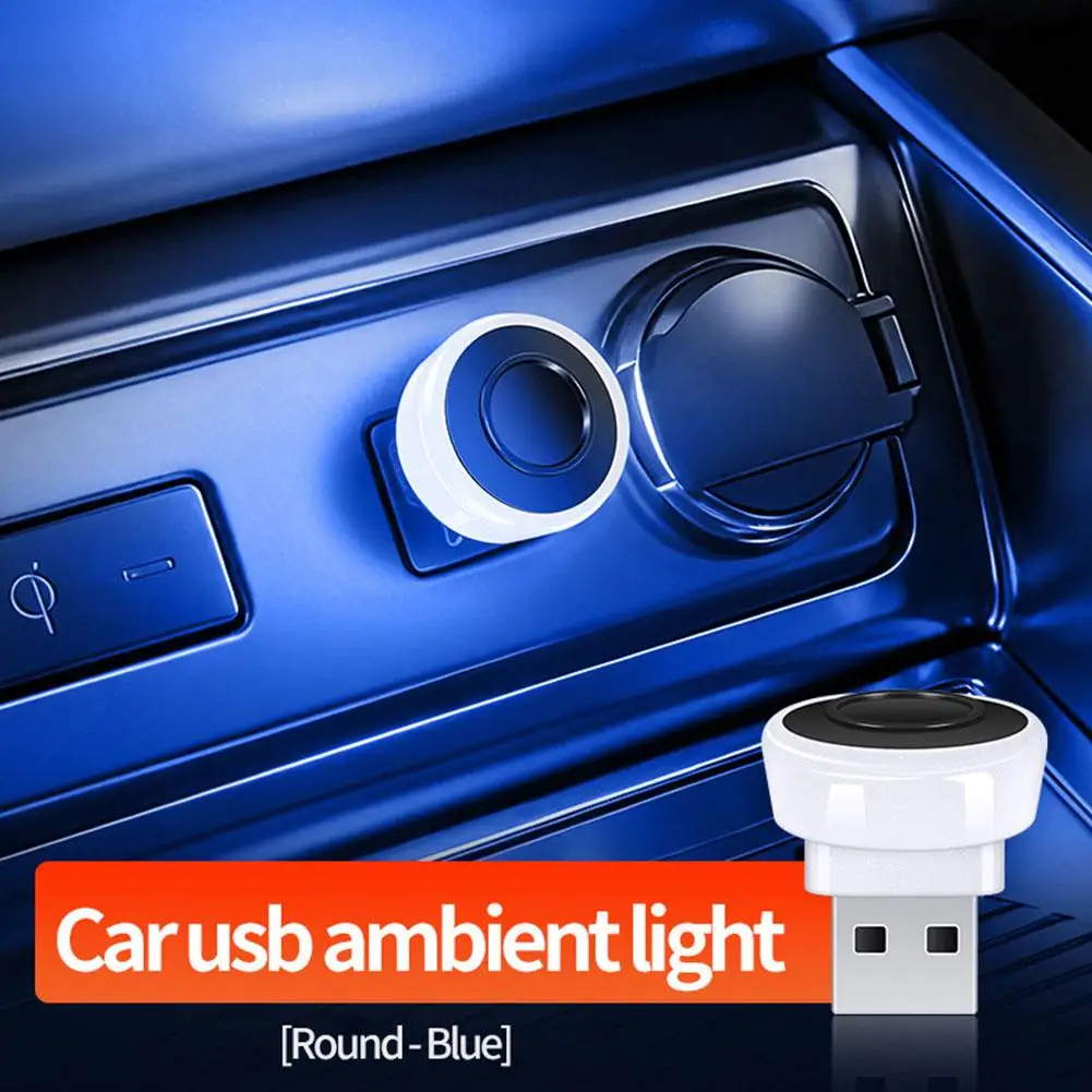 

USB-светильник для прикуривателя с LED-подсветкой, многоцветный, без модификаций, для ночного освещения автомобиля, декор O1m8
