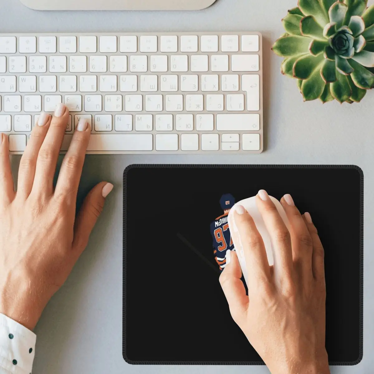 

Connor McDavid For Edmonton Oilers Fans Multi-size Mouse Pad Computer Keyboard Mouse Mat Gamer PC Laptop Desk Mat