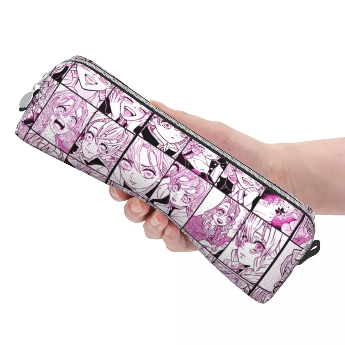 Imagem -03 - Mitsuri Manga Demon Slayer Lápis Case Bolsa Pen Box Crianças Grande Capacidade Lápis Bolsas Material Escolar Zipper Papelaria