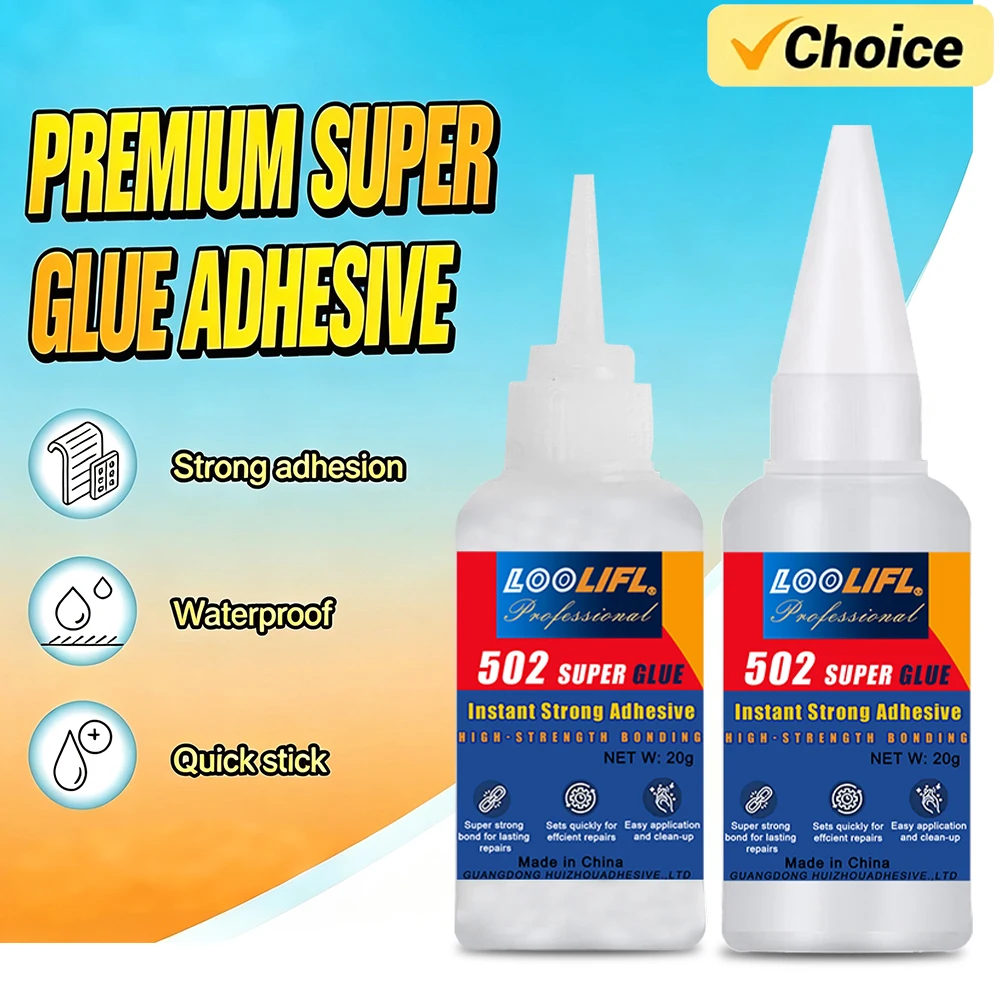 502 Super Glue  Instant Strong Cyanoacrylate Adhesive Waterproof Quick Stick Glue for Metal Wood Plastic Glass Rubber DIY Repair