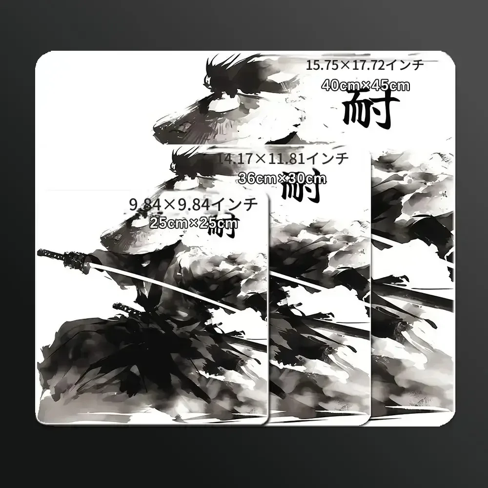 A gaming mousepad featuring Japanese samurai motifs, both esports and office work accesorios escritorio alfombrillas gaming