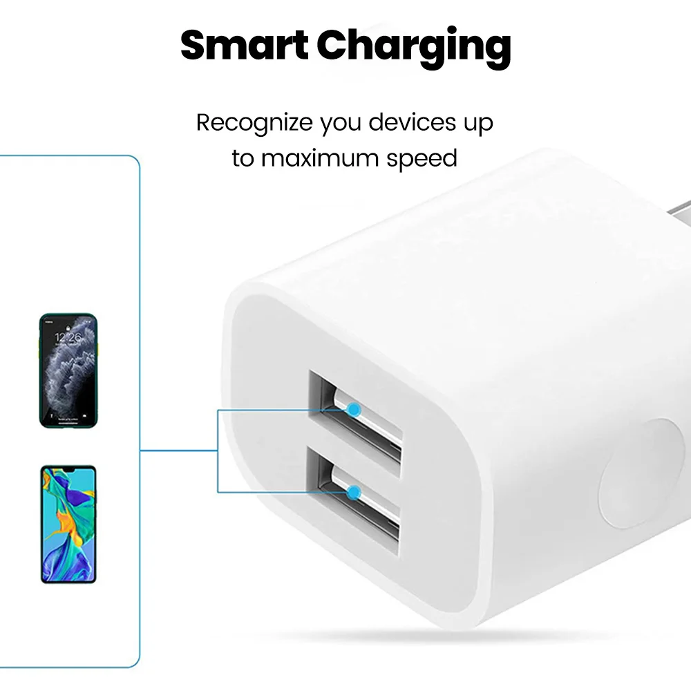 5V/2A AU Plug Dual USB Charger Fast Charging Mobile Phone Wall Charger For iPhone Huawei Xiaomi Portable Travel Charger