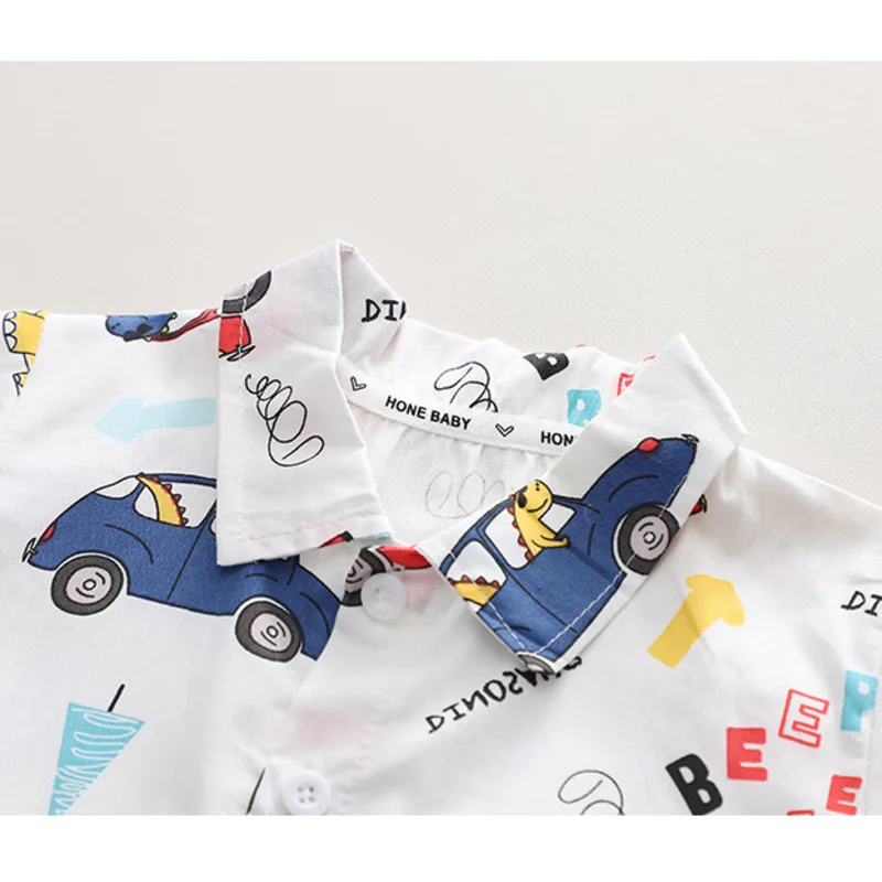 New Summer Baby Boys Clothes Suit Children Fashion Cartoon Shirt Shorts 2Pcs/Sets Toddler Casual Costume Infant Kids Tracksuits