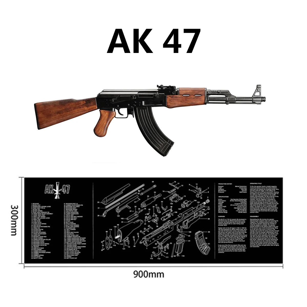 Tactical Gun Cleaning Mat For AR15 AK47 Remington 870 K98k Glock Colt 1911 SIG SAUER P320 P365 M92 CZ-75