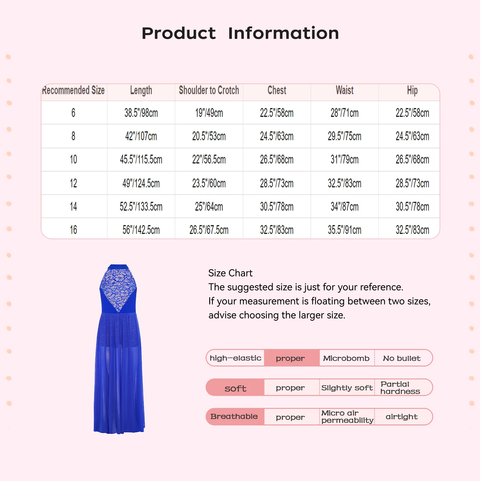 Kinder Mädchen Spitze Blume Modernes lyrisches Tanzkleid Neckholder ärmellos fließender Mesh-Overlay-Trikot-Overall für Tanzwettbewerbe