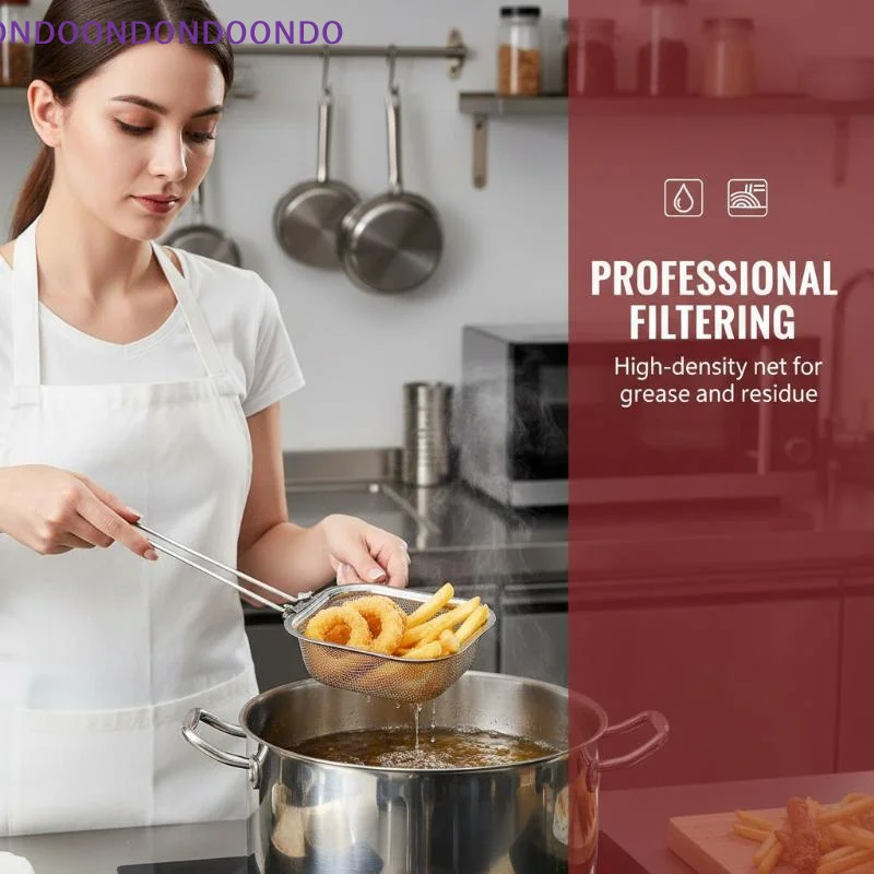 

Deep Fry Basket Pasta Blanching Strainer Handle Large Cooking Tool for Kitchen Noodles and Boiling Vegetables