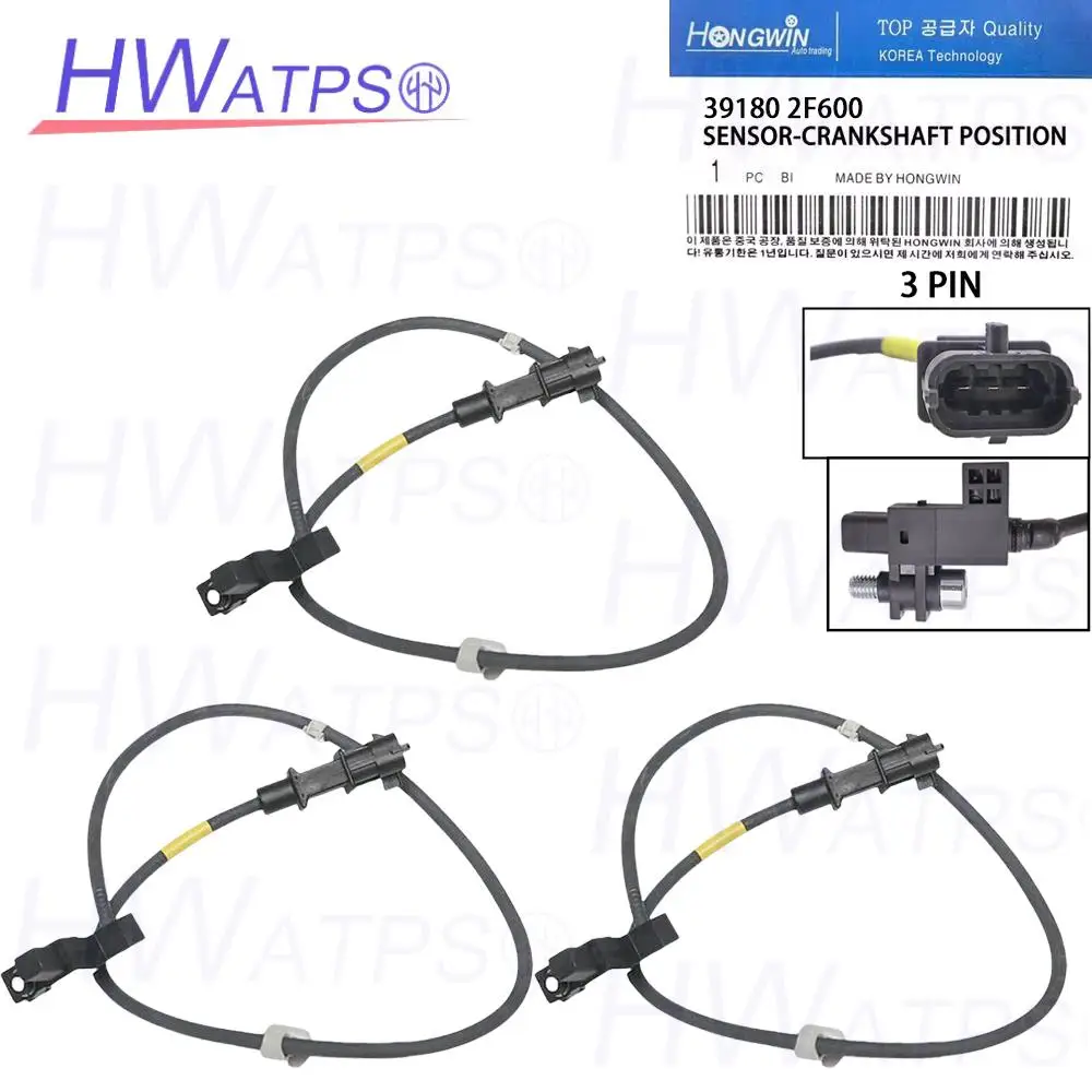 1/2/3PCS 39180-2F600 Crankshaft Position Sensor For Hyundai Palisade 2.2L 2020-2024 Hyundai Tuscon 2010-2015 Hyundai Santa Fe
