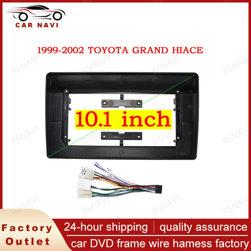 RSNAVI 10.1 inch fascia Car Audio Frame Car Radio facia,gps navigation facia panel is suitable 1999-2002 TOYOTA GRAND HIACE