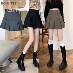 Skirts Women Pleated Creativity Basics Lovely Elegant Vintage Korean Style Delicate Popular Ladies Spring All-match Daily New