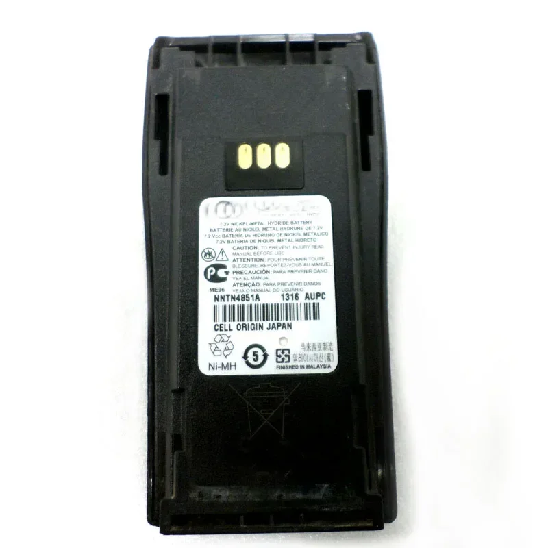 2pcs NNTN4851A 1600mAh Ni-MH Battery with Belt Clip For Motorola Gp3188 Gp3688 CP160 CP200 Cp340 Cp360 Cp380 Pr400 Ep450 Radio