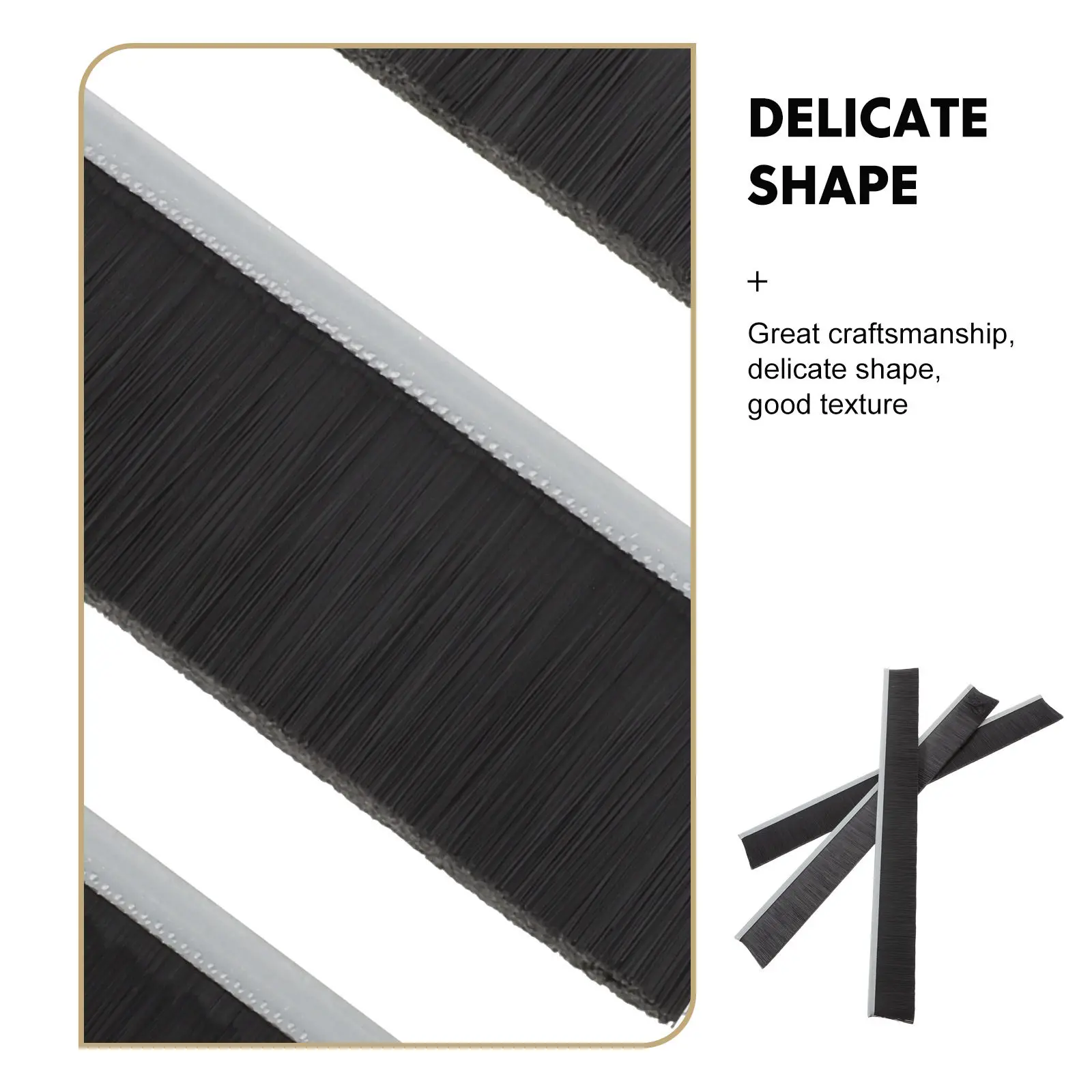 3Pcs Nylon Mailbox Brush Strips Letter Box Dust Seal Weatherproof Strip for Office Home Letter Box Cleaning and Sealing