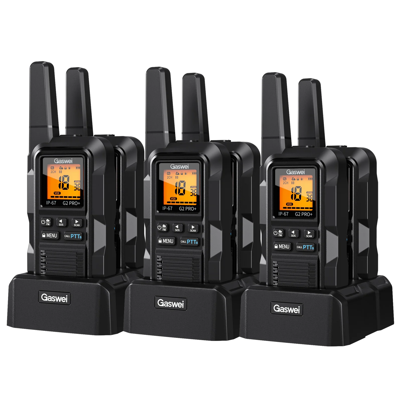 

High-Performance Business Walkie Talkies,professional Talkie,6-Pack Waterproof Walkie Talkie Pmr 446 Talkie