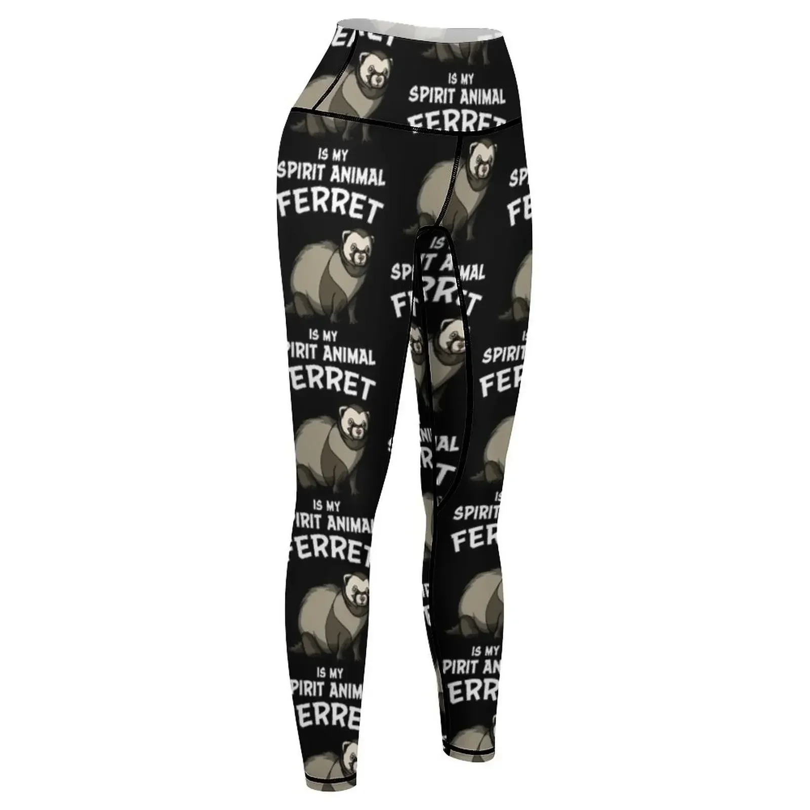 Ferret Is My Spirit Animal Leggings رفع اللياقة البدنية تجريب السراويل الرياضية لجيم السراويل النسائية طماق #6