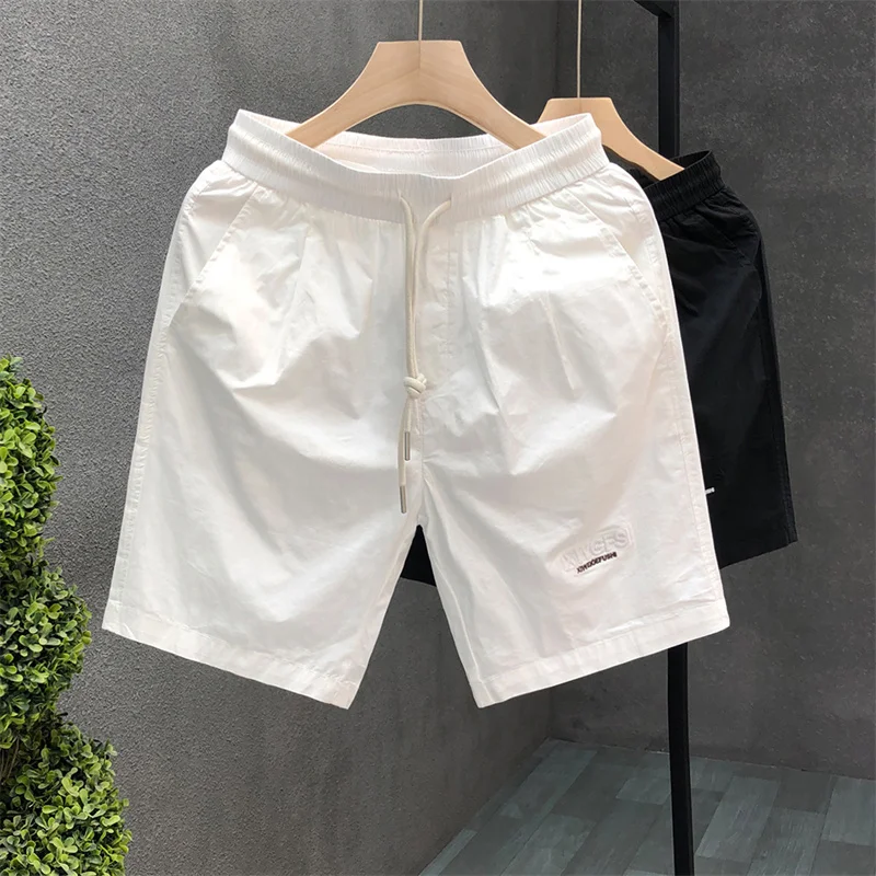 

Men's Summer Casual Pants Retro Japanese Sle Qui Dry Thin Sports orts Letter Print High Street Cool Straight Leg Trousers