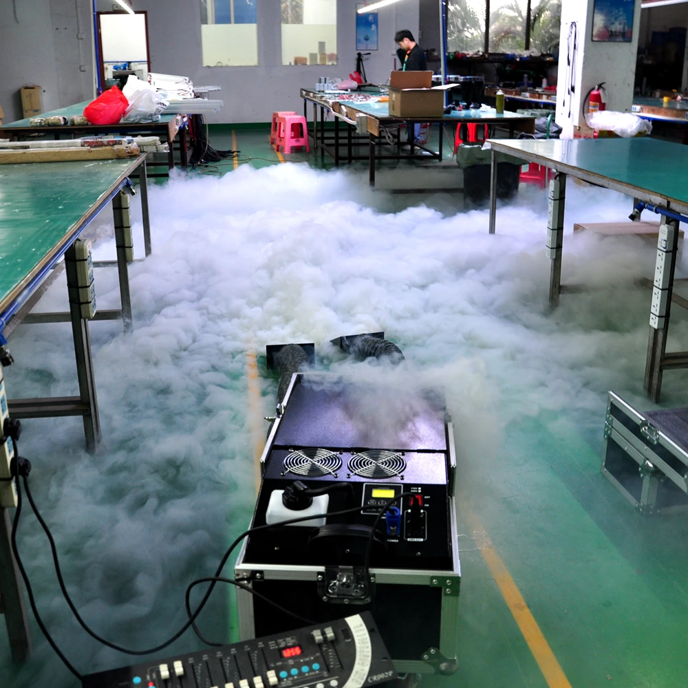 Flightcase Pack DMX 3000W Low Ground Water White Smoke Fog Machine for DJ Party Show Club KTV Stage Lighting TP-T65B