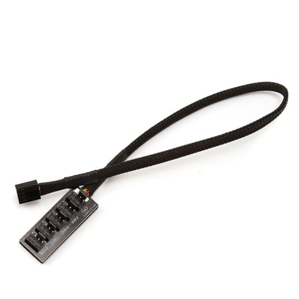 Hub de ventilation PWM, adaptateur d'extension 4 broches pour système de refroidissement de boîtier d'ordinateur de bureau, contrôleur de vitesse et de température efficace