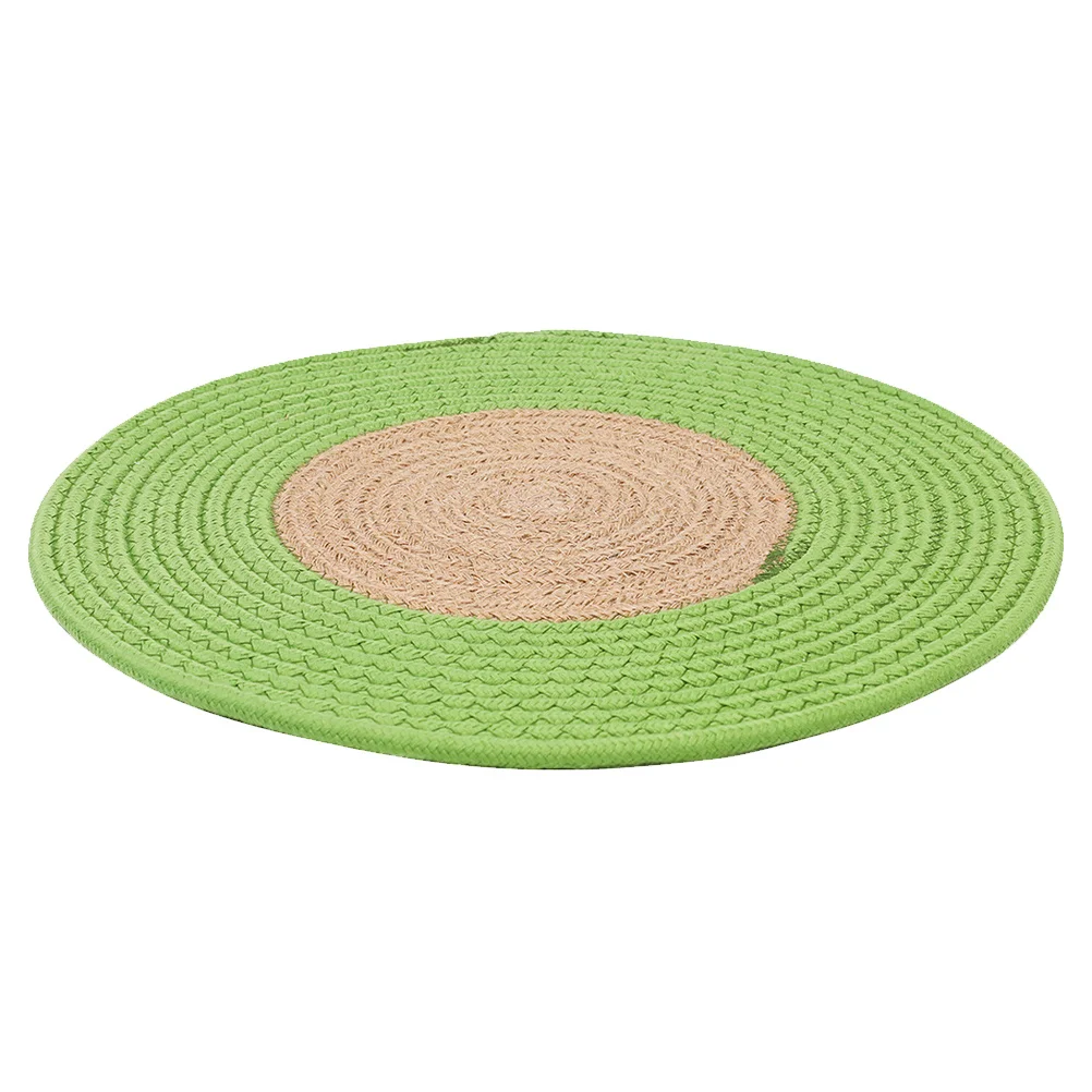 Almohadilla para gatos con garras, colchoneta tejida para dormir, tabla rascadora de doble uso, marrón, blanco, algodón Natural ecológico duradero