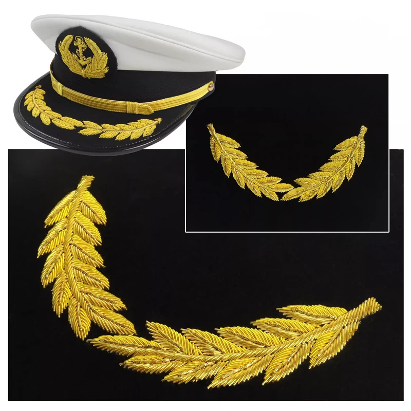 

Large Cap Brim Indian Metal Wire Embroidery Hat Decoration Accessories, Personalized Decorative Stickers