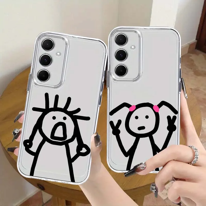 

Cartoon Scream Face Figure Phone Case For Samsung Galaxy A54 A35 A33 A32 A31 A30 A30s A25 A23 A22 A21s M23 M13 M12 F12