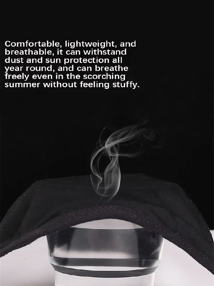 قناع من القطن الخالص بلون موحد، قناع رقيق ثلاثي الأبعاد مخصص، قناع غبار للسفر في الهواء الطلق للرجال والنساء، قابل للغسل #3