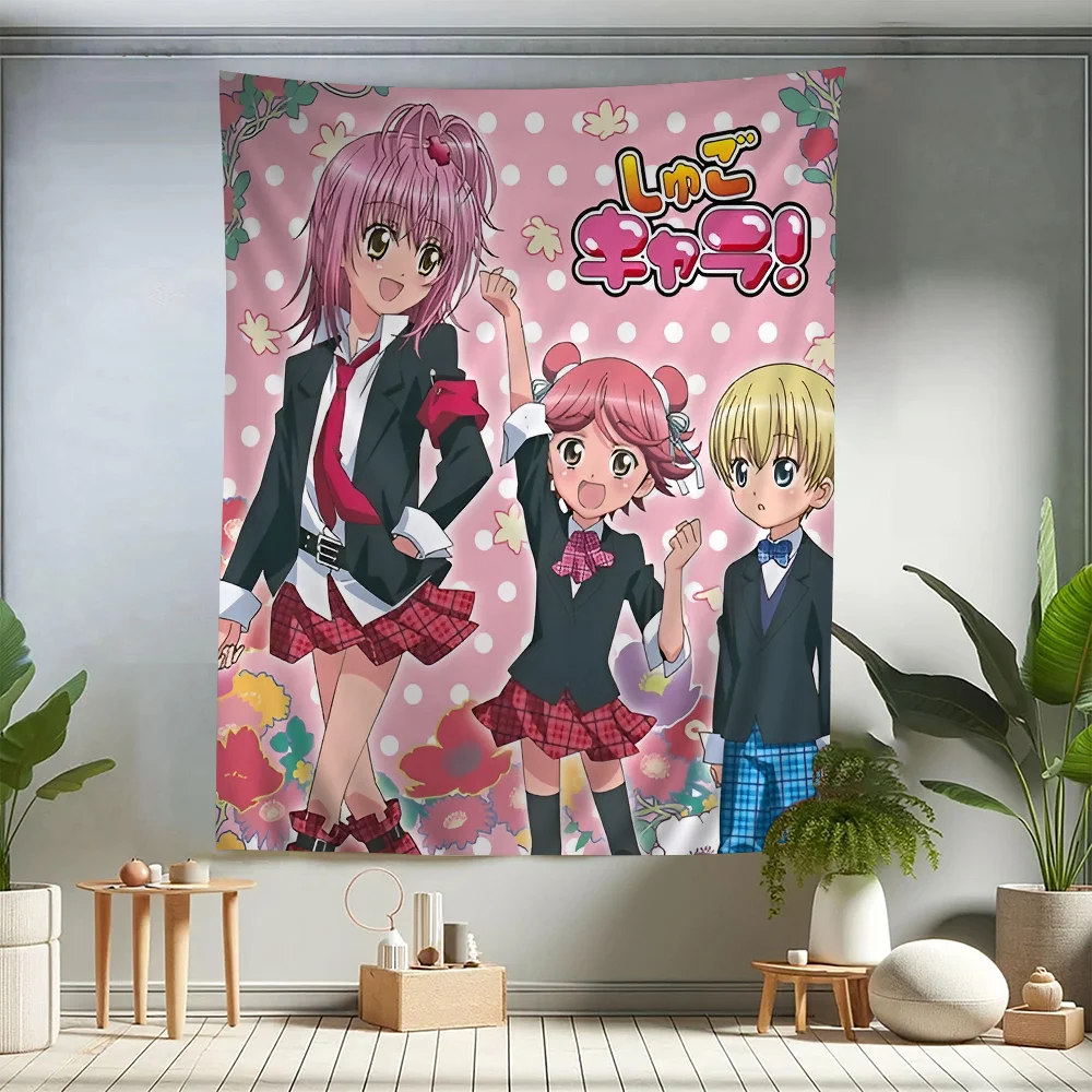 Shugo Chara Japan Anime Hinamori Amu Tapestry Art Printing Art Science Fiction Room Home Decor Wall Art Decor