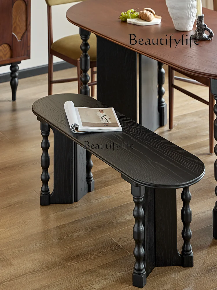 

Solid wood bench dining chair bench bench dining table household