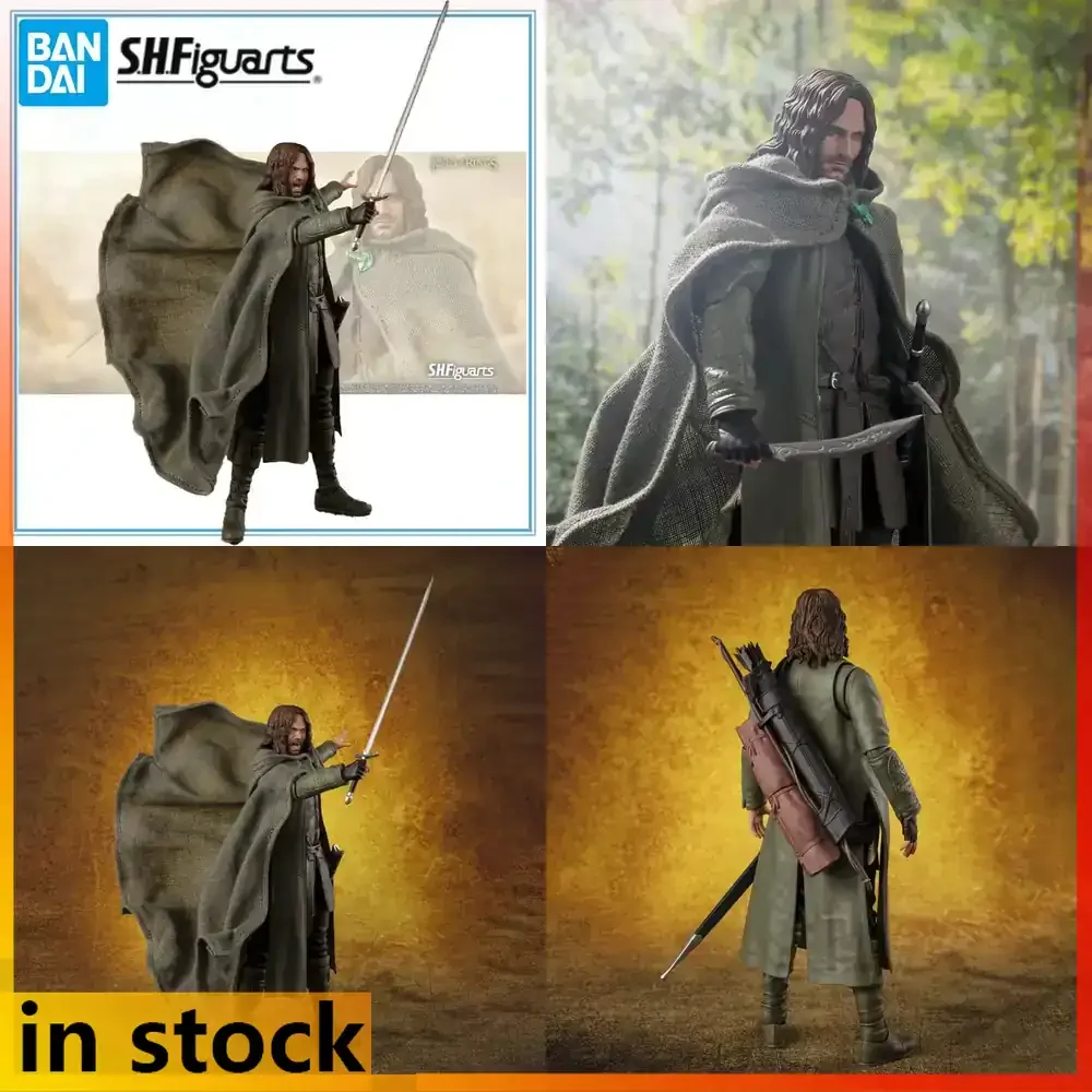 BANDAI S.H.Figuarts La Compañía del Anillo Aragorn II Elessar Figura de Acción Coleccionable para Exhibición de Fans