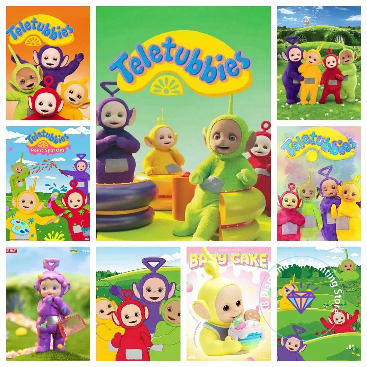 

Cute T-Teletubbies-s Anime Cartoon AB Diamond Painting Kit 5D DIY Cross Stitch Handmade Art Gift Crafts Home Decor Gift