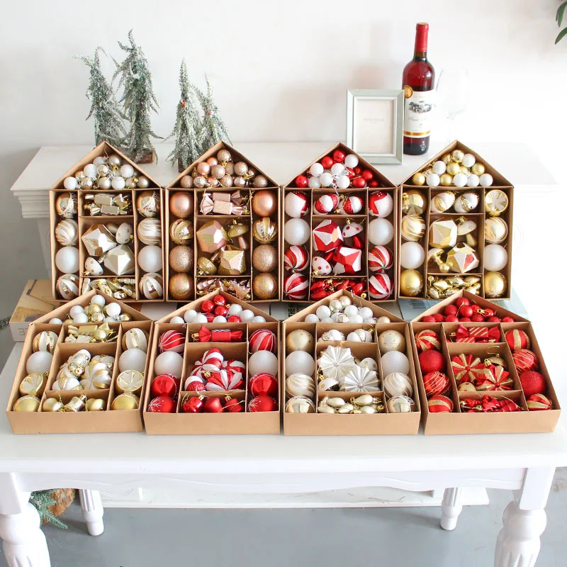 

Набор из 52 шаров-подвесок для украшения новогодней елки, рождественские украшения