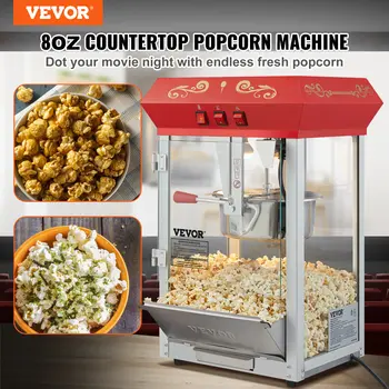 SucceBuy 8/12Oz elektrický popcorn maker komerční popcorn stroj automatické nádobí na kukuřici s naběračkou lžící SUS304 topná trubice 8 nejlepší prodej stroj na pelety pro krmení ryb - №7