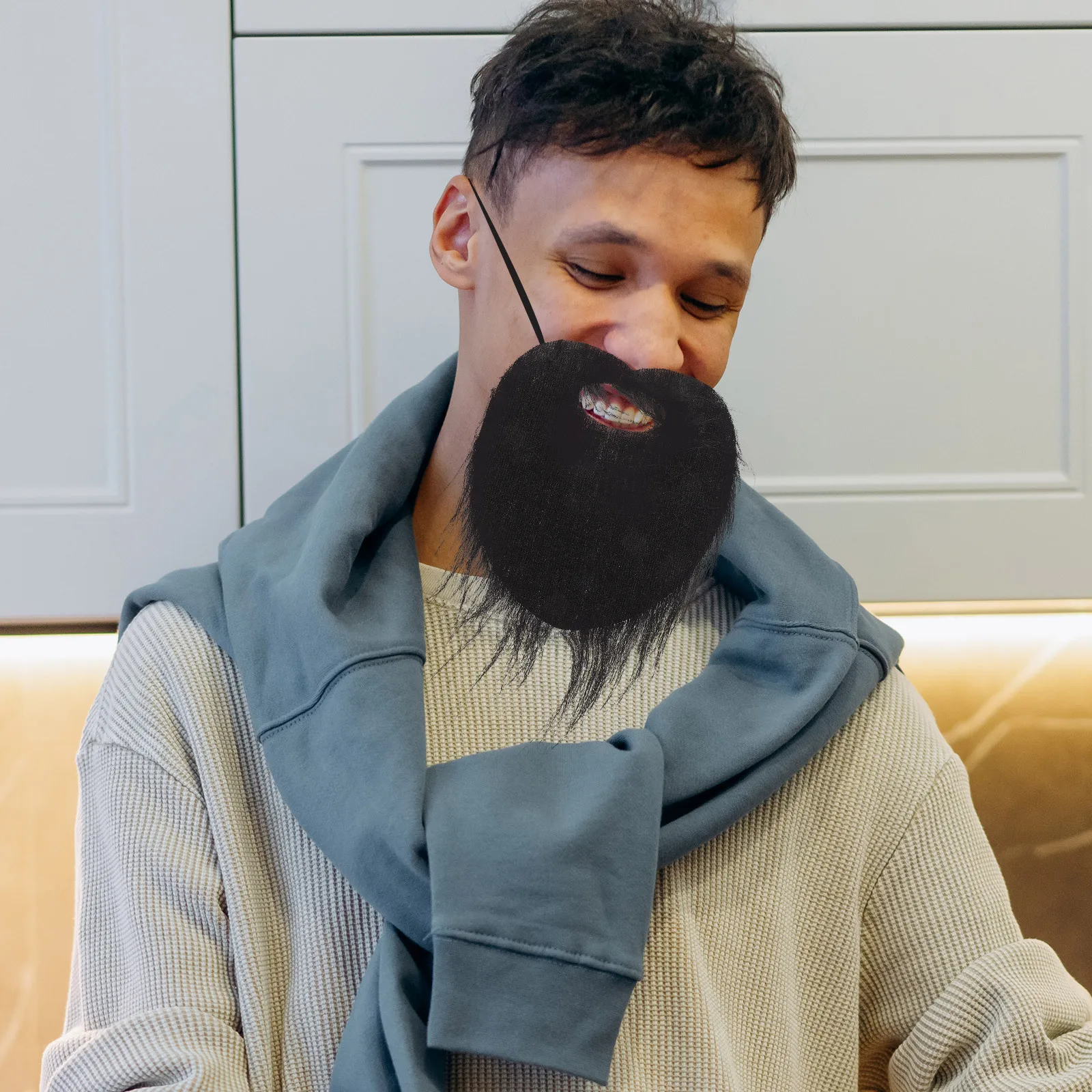 

Набор из 3 реалистичных мужских накладных бород (эластичные) для Хэллоуина, косплея, викингов, пиратов, аксессуар для лица