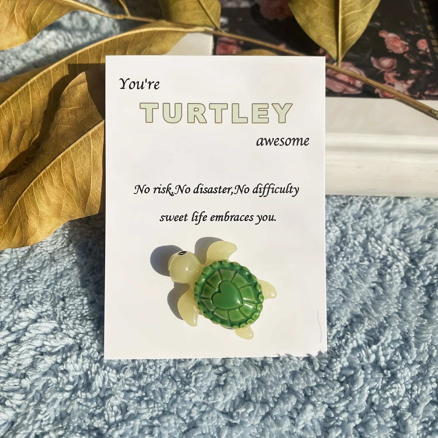 1pc, A little Pocket Hug Card, 3D resin turtle greet card,you are turtley awesome,Special Birthday Wedding Party Valentine's Day