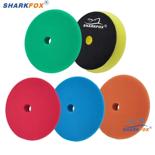 Sharkfox 3 ""(80mm)/5""(125mm)/6""(150mm) Kit de almohadillas de esponja de pulido para pulidor de coche disco amortiguador almohadilla de pulido de espuma