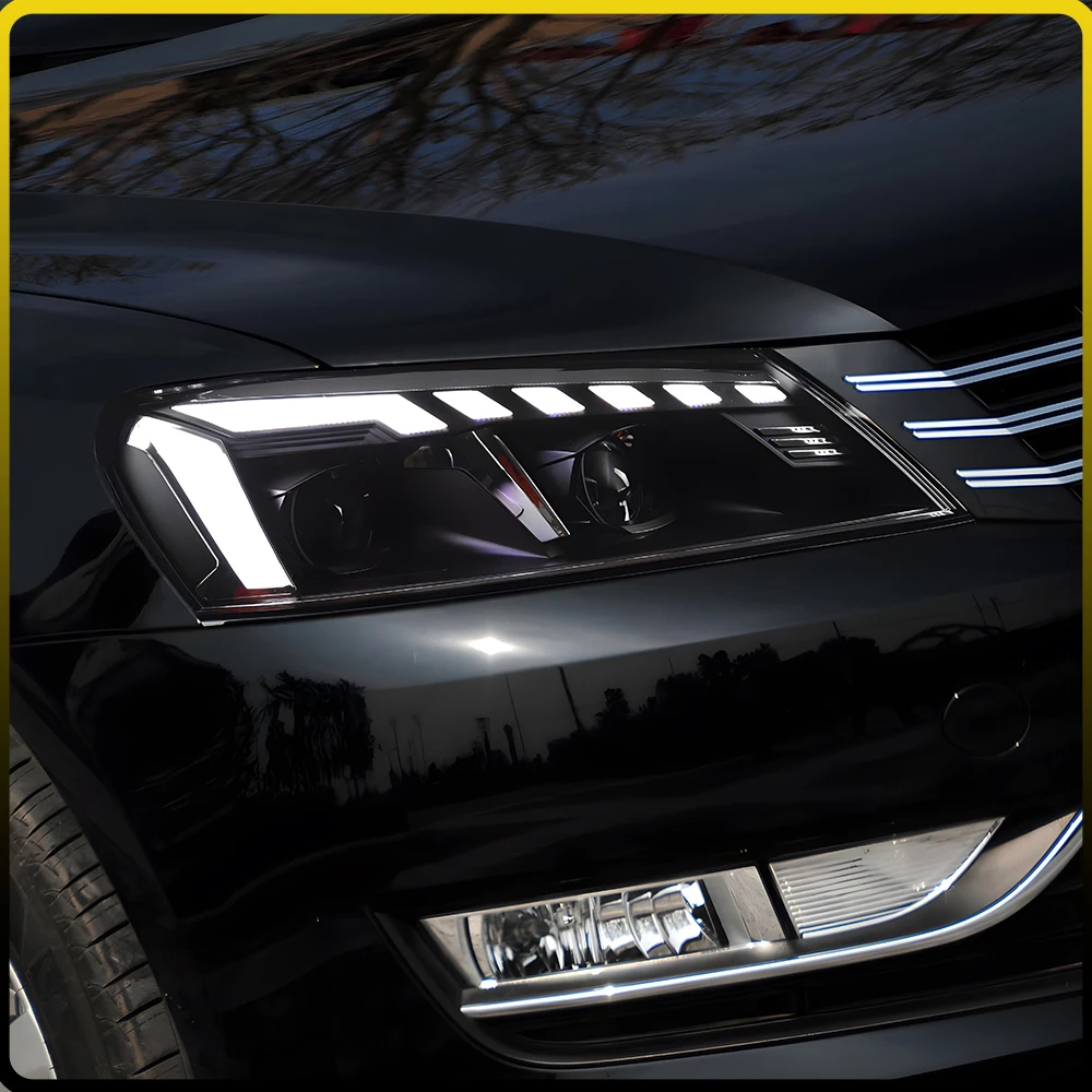 For VW Passat B7 2011-2015 us version LED Auto Upgrade A4 Headlights Assembly Projector Lens Car Tool Accessories Plug and Play