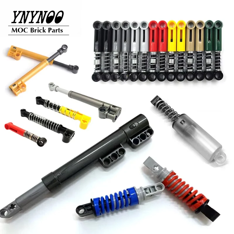 Techniczny amortyzator układu kierowniczego 6.5L 9.5L 10L,L tłumiony, z twardą/miękka, wiosenna 76320 MOC klocki budowlane DIY zabawki dla dzieci