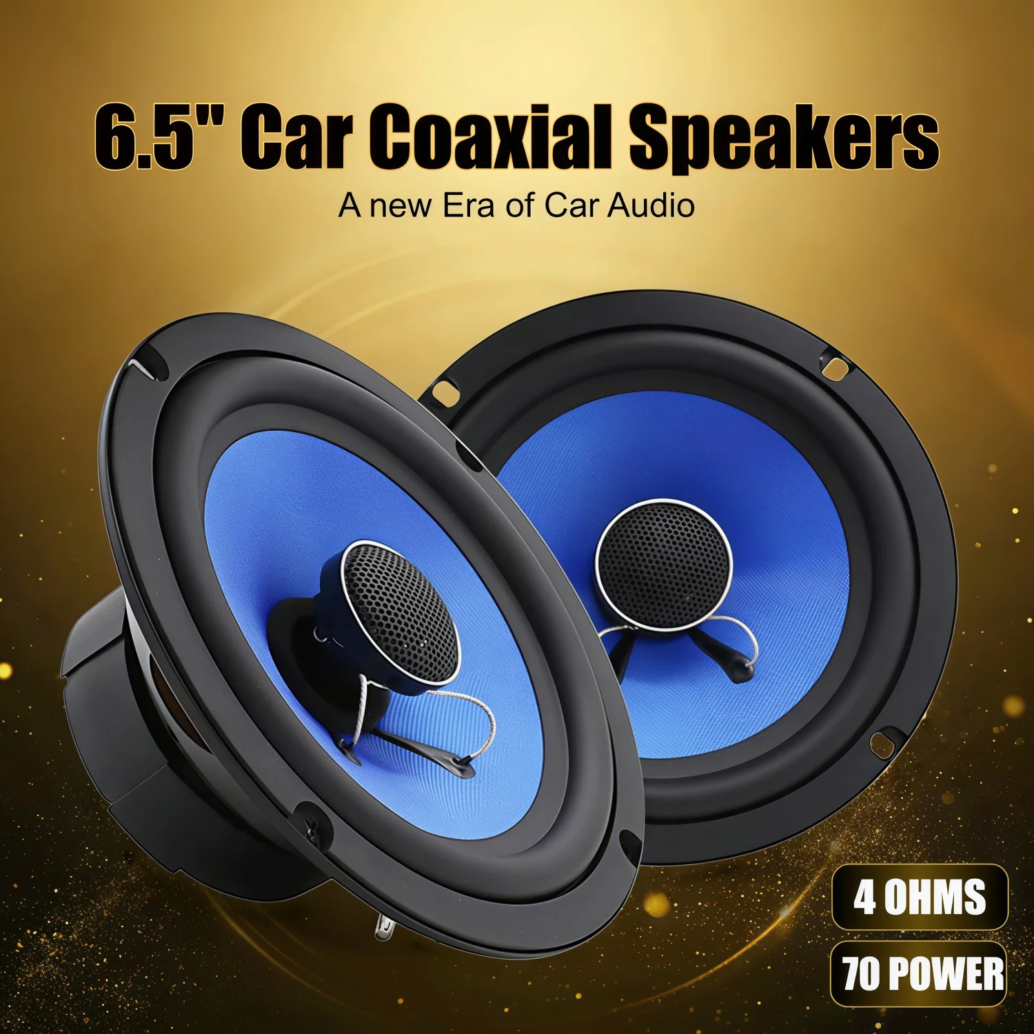 1 Pair 6.5“ Coaxial Car Speakers RMS 70W High Power HIFI Sound Quality Car Door Audio Universal Car Full Range Speaker