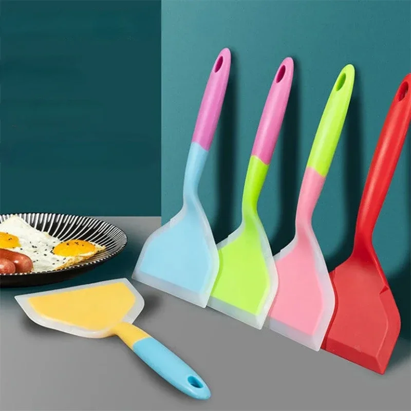 Silicone Fried Spatula Kitchen Ware Cooking Non-stick Cookware Stir Fry Spatula Pizza  Beef Meat Egg Cooking Tools