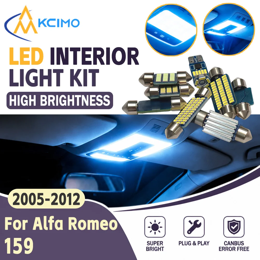 Canbus Error Free LED Interior Map Light Bulbs For Alfa Romeo 159 2005-2012 Plug And Play Auto Indoor Lighting Accessories