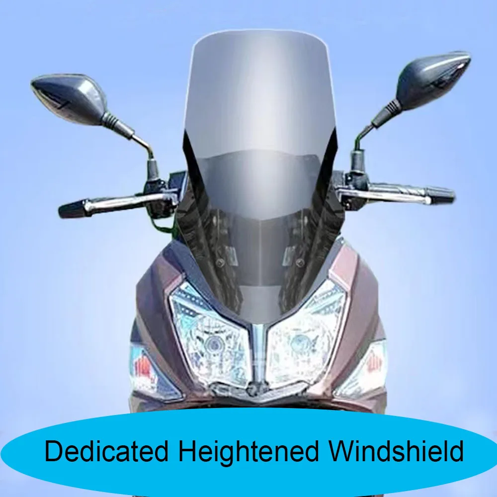 New Motorcycle Fit Sym Jet 14 125 / 50 / 200 / 200i Dedicated Front Windshield Heighten Widened Wind Deflector For Sym Jel 14