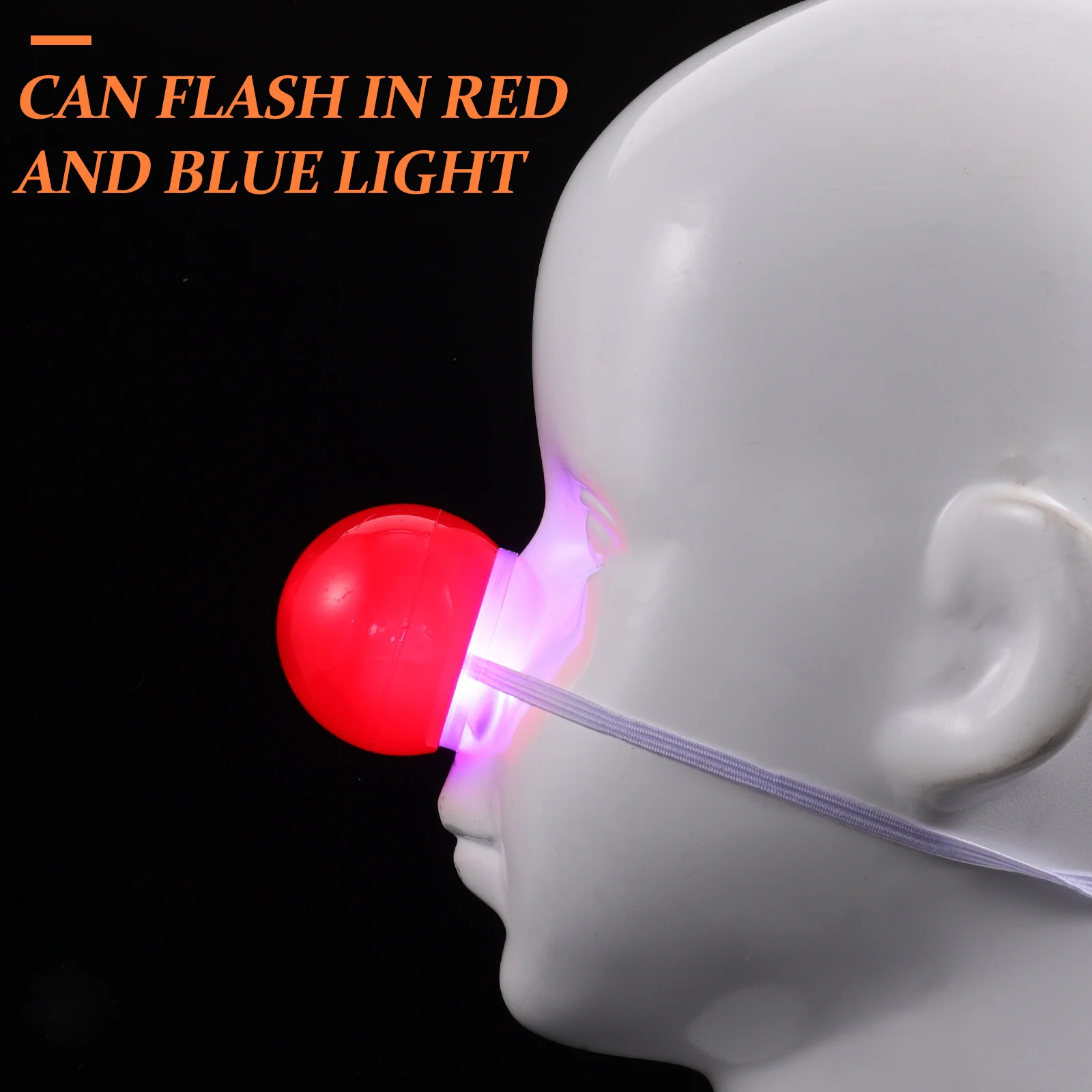 

5pcs Glowing Nose LED Red Plastic Christmas Halloween Party Supplies Funny Nose Funny Novelty Decorations