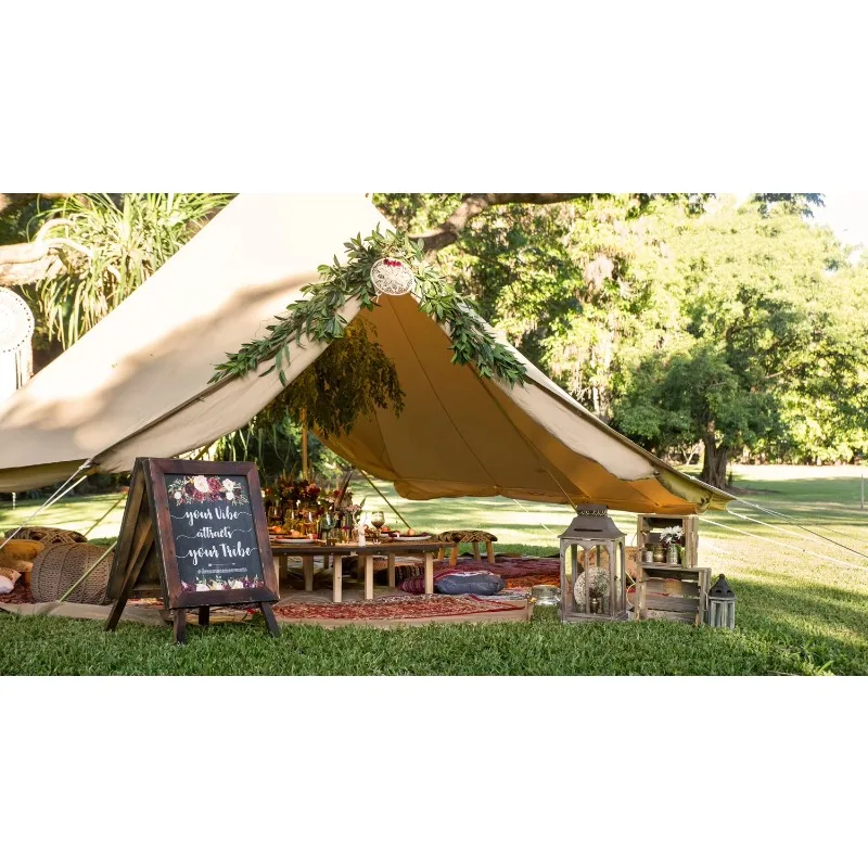 6m Emperor Twin Ultimate Bell Tent for Temporary Guest Room Camping Tent Yurt Tent