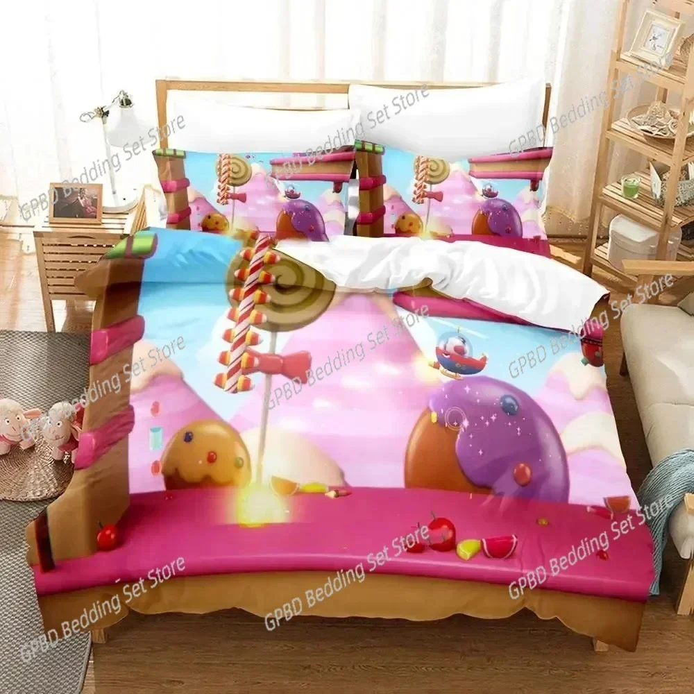 Cartoon Game Ayo the Clown Comfortable Duvet Quilt Cover Pillowcase Bedding Set Children Bedroom Decoration Home Textile