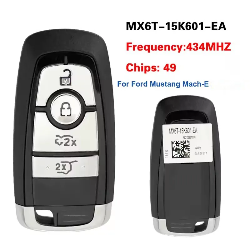 

KEYECU OEM Genuine Original Smart Remote Key FOB 434Mhz ID49 Chip For Ford Mustang Mach-E 2022-2023 MX6T-15K601-EA A3C1028270000
