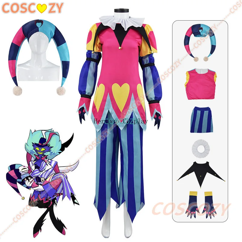 

Fizzarolli Cosplay Costume Clothes Uniform Cosplay Demon Devil Hell Halloween Party Performance Dress Unisex Stage Costumes