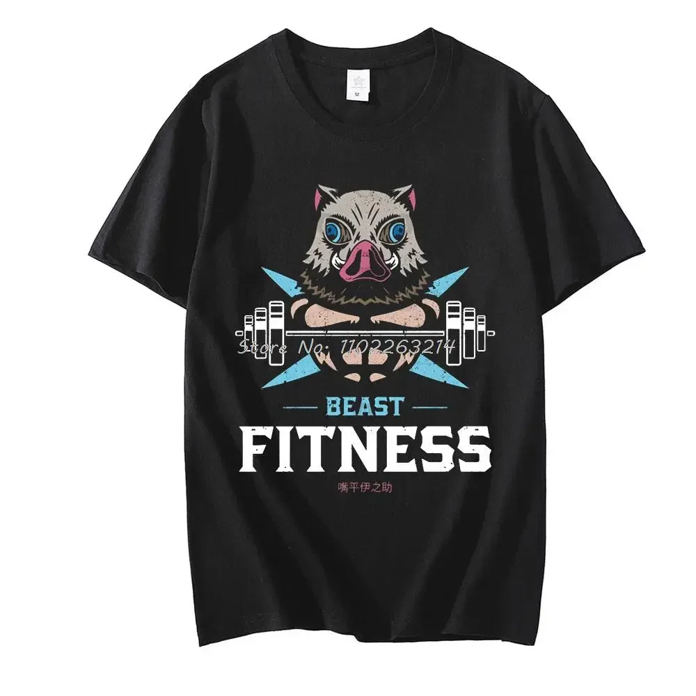 Harajuku Men\'s Tshirt Summer Unisex Short Sleeve T Shirt Anime Funny Print Beast Fitness Hashibira Inosuke T-shirt