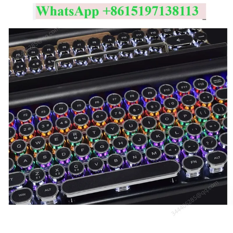 Steam typewriter style dual-mode mechanical keyboard wireless Bluetooth gaming keyboard computer tablet office typing